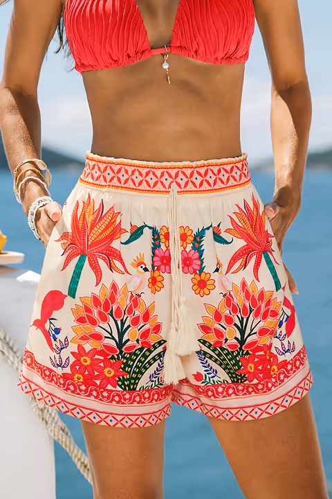 Short tropical léger et joyeux