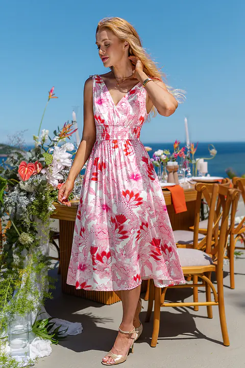 Robe paisley col surplis