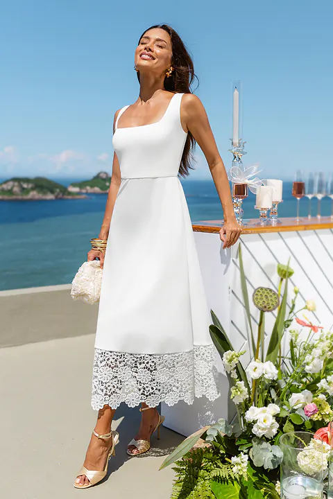 Robe dentelle blanche