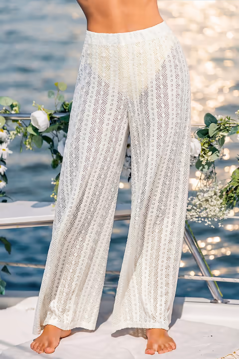 Pantalon cover up beige élastique