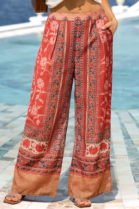 Pantalon bohème jambe droite