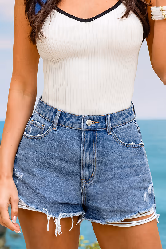 Short en jean basique